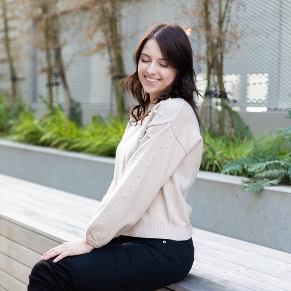 SINCERELY YOURS PEARL DETAIL SWEATER - Picture 5 of 5